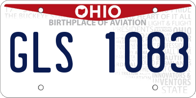 OH license plate GLS1083