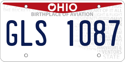 OH license plate GLS1087