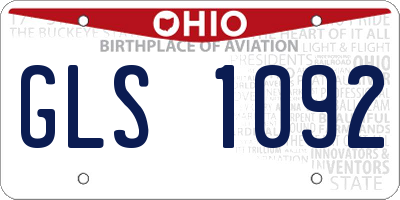 OH license plate GLS1092