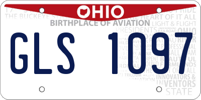 OH license plate GLS1097