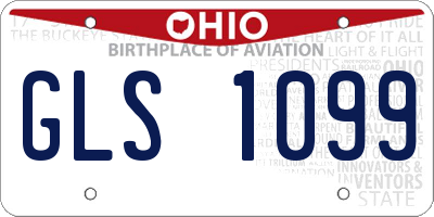 OH license plate GLS1099