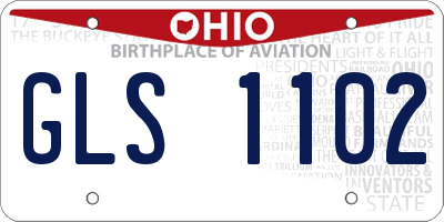 OH license plate GLS1102