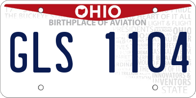 OH license plate GLS1104