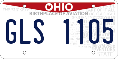 OH license plate GLS1105