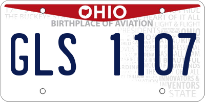 OH license plate GLS1107