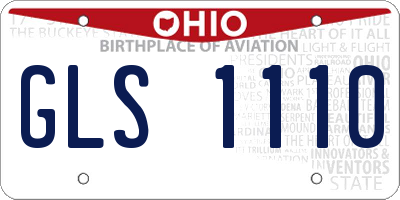 OH license plate GLS1110