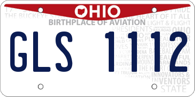 OH license plate GLS1112