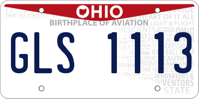 OH license plate GLS1113