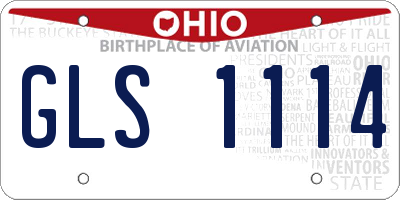OH license plate GLS1114