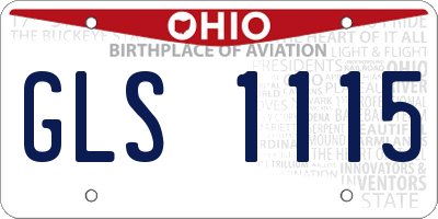 OH license plate GLS1115
