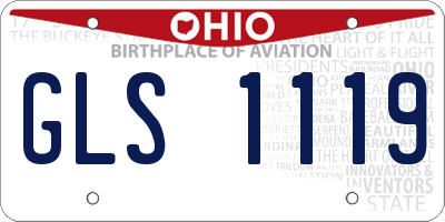 OH license plate GLS1119