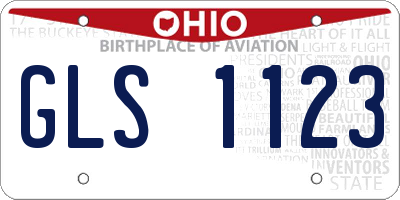 OH license plate GLS1123