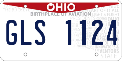 OH license plate GLS1124