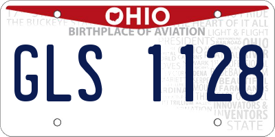 OH license plate GLS1128