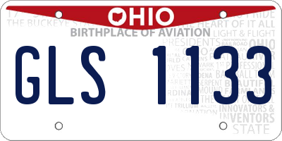 OH license plate GLS1133