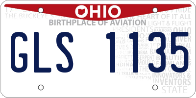 OH license plate GLS1135