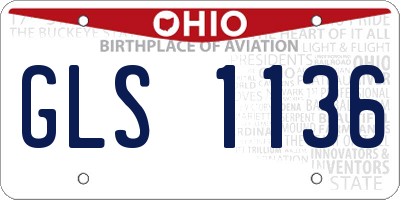 OH license plate GLS1136