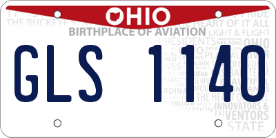 OH license plate GLS1140