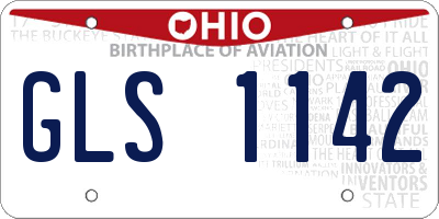 OH license plate GLS1142