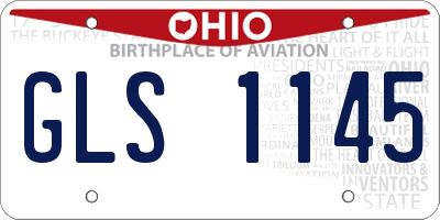 OH license plate GLS1145