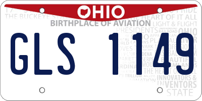 OH license plate GLS1149