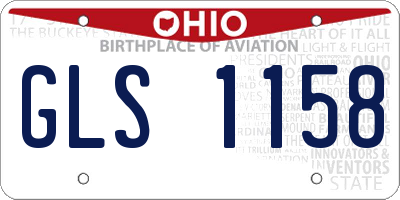 OH license plate GLS1158