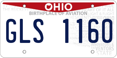 OH license plate GLS1160
