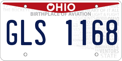 OH license plate GLS1168