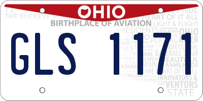 OH license plate GLS1171