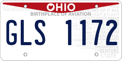 OH license plate GLS1172