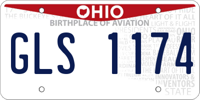 OH license plate GLS1174