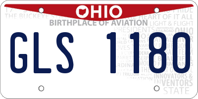 OH license plate GLS1180