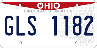 OH license plate GLS1182
