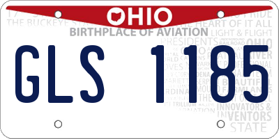 OH license plate GLS1185