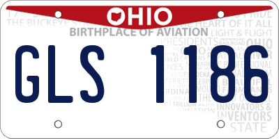 OH license plate GLS1186