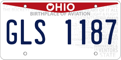 OH license plate GLS1187
