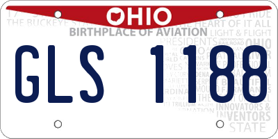 OH license plate GLS1188