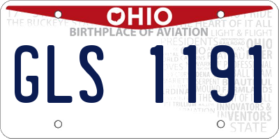 OH license plate GLS1191