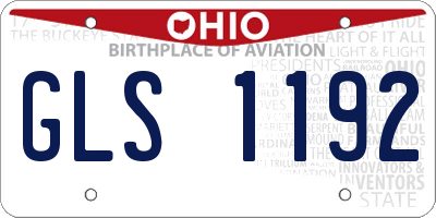 OH license plate GLS1192