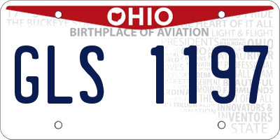OH license plate GLS1197
