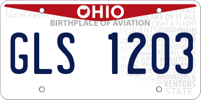 OH license plate GLS1203