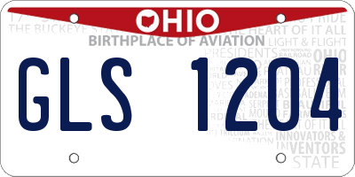 OH license plate GLS1204