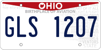 OH license plate GLS1207