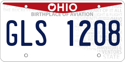 OH license plate GLS1208