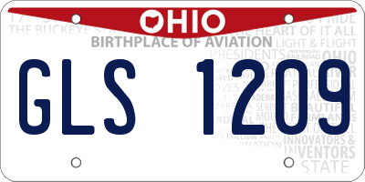 OH license plate GLS1209
