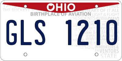 OH license plate GLS1210
