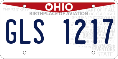 OH license plate GLS1217