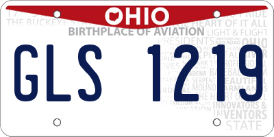 OH license plate GLS1219
