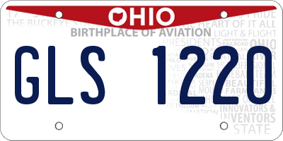 OH license plate GLS1220