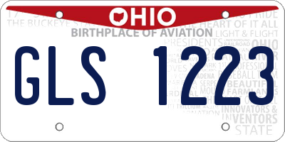 OH license plate GLS1223
